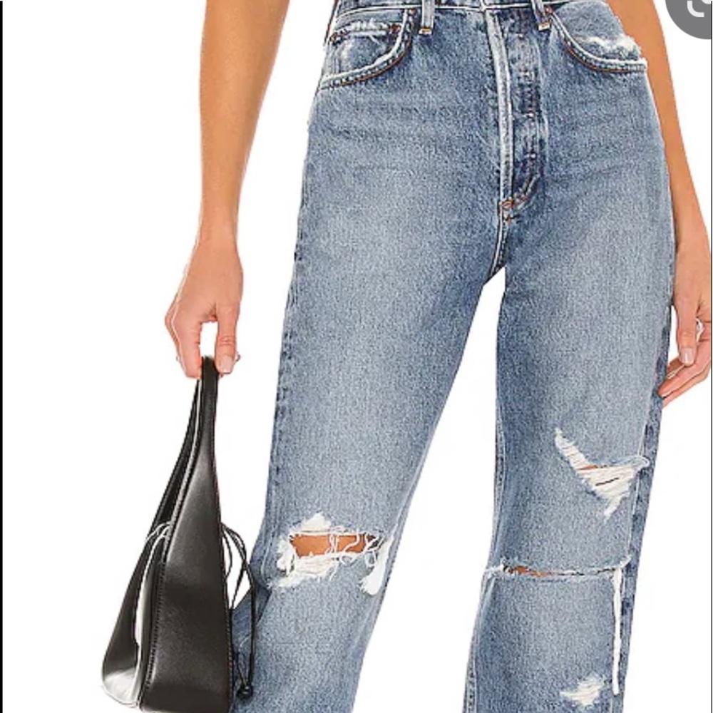 Agolde Blue Distressed Women Jeans